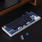 61+17 Black Coral Sea 60% PBT Keycaps Set Cherry Profile for MX Switches Mechanical Keyboard GK61 64 68